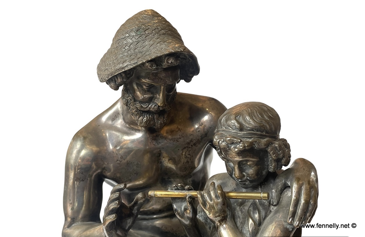 117 Sold Bronze - The Flute Lesson by Jacques Coinchon (1814-1881) - Image 3