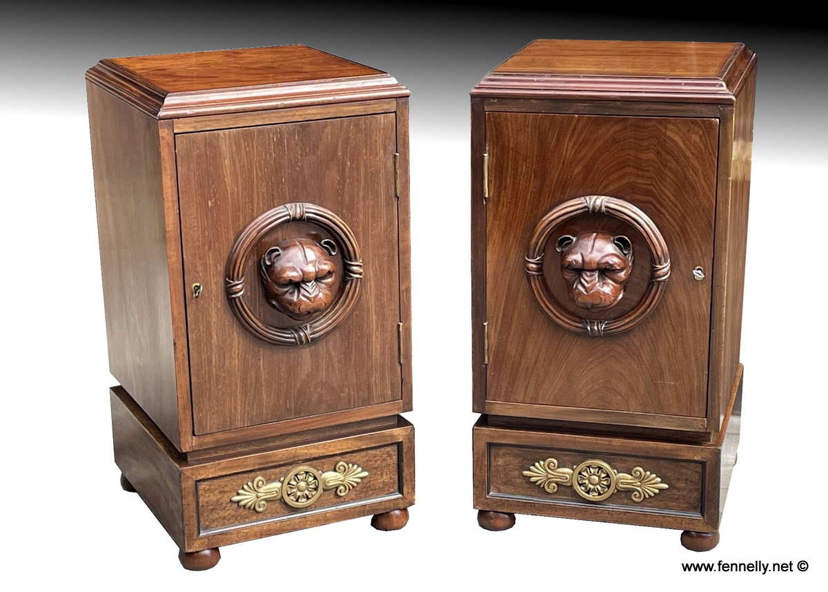 358 Pair of French Mahogany Victorian Side Cabinets Circa 1880 - Image 2