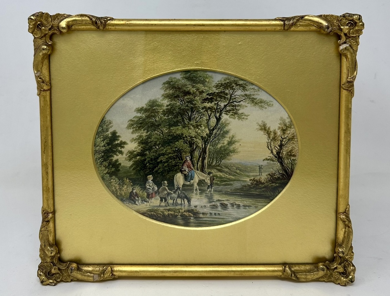 447 Sold George Morland Antique Pair Hand Colored Prints Engravings Rural Scenes Le Blond - Image 3