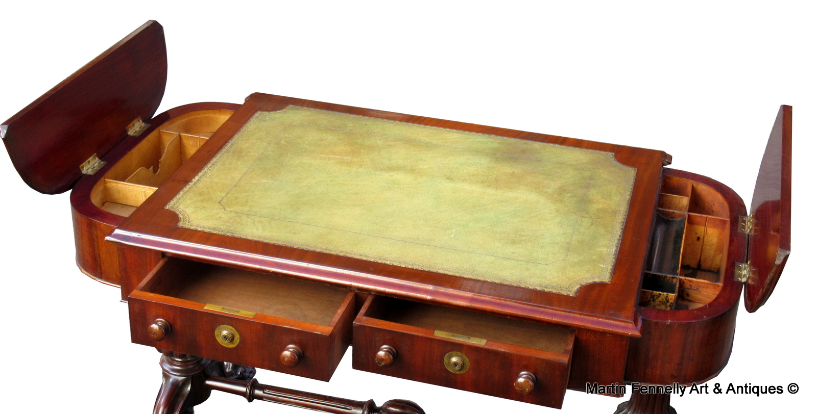 839 Sold Victorian Mahogany Desk - Circa 1890 - Rare Design - Image 3