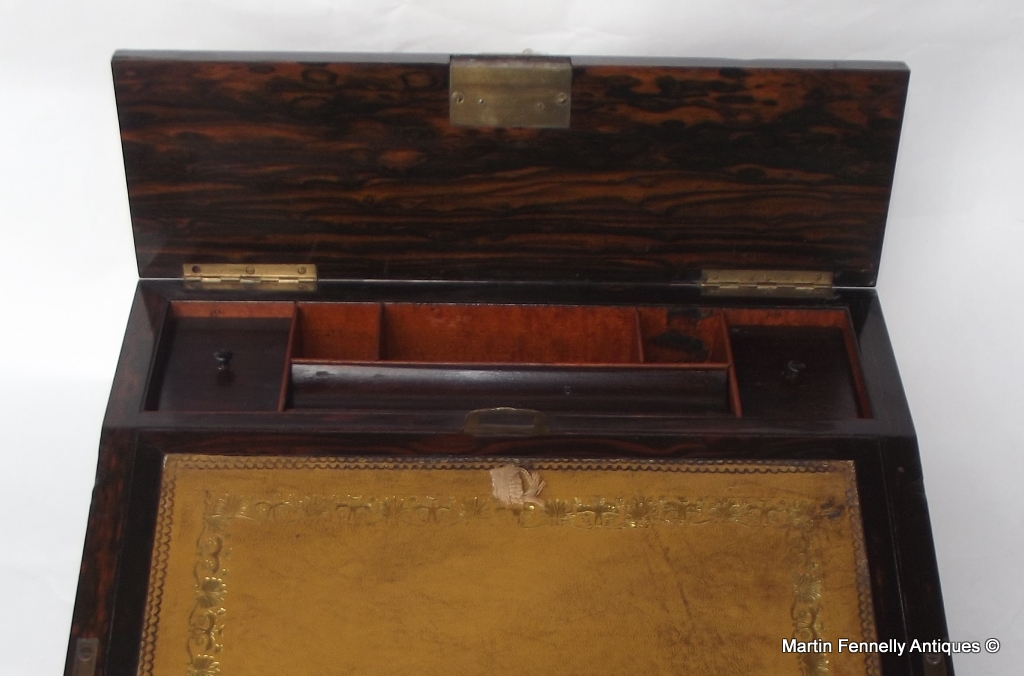 026 Sold Coromandle Writing Slope Possibly Irish, Austins Dublin mid 19th Century - Image 4