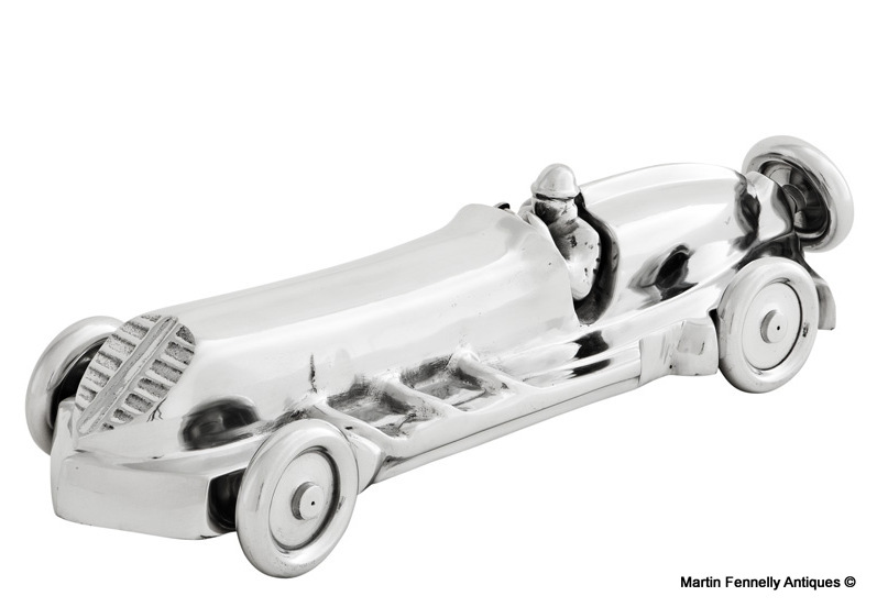 368 Art Deco Inspired 1930's Racing Car - Polished Aluminium