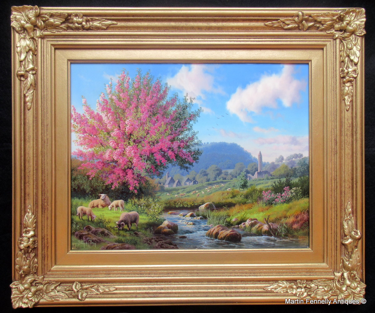 040 Sold Daniel Van der Putten - Glendalough in Spring - Co. Wicklow - Oil Painting on Panel - Image 2