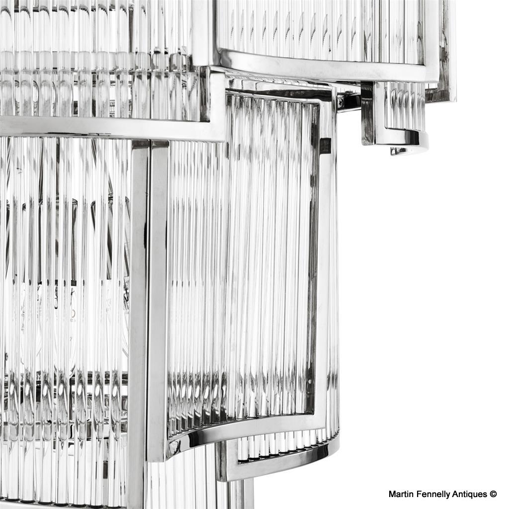 M003 Sold Nickel and Glass Lantern - Jet Set -eichholtz - Image 4