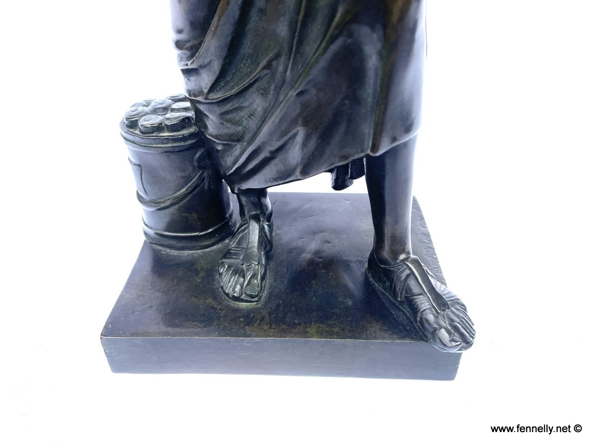 976 Sold Pair Bronze Sculptures - Demosthenes and Sophocles - Late 19th Century French - Image 6