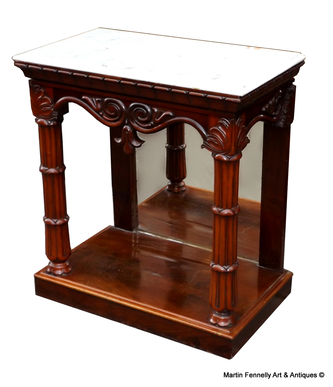540 Sold Irish Mahogany Console Table - Circa 1860 - Victorian