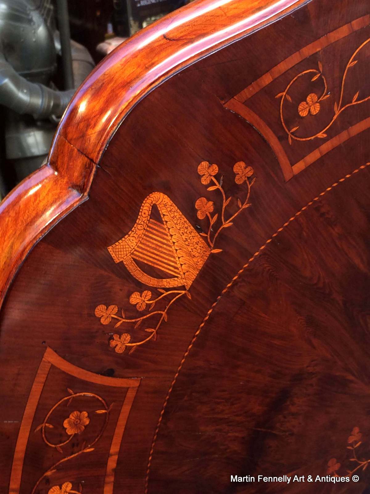 501 Sold Museum Quality Irish Killarney Rare Antique Flip Top Table Circa 1870 - Image 4