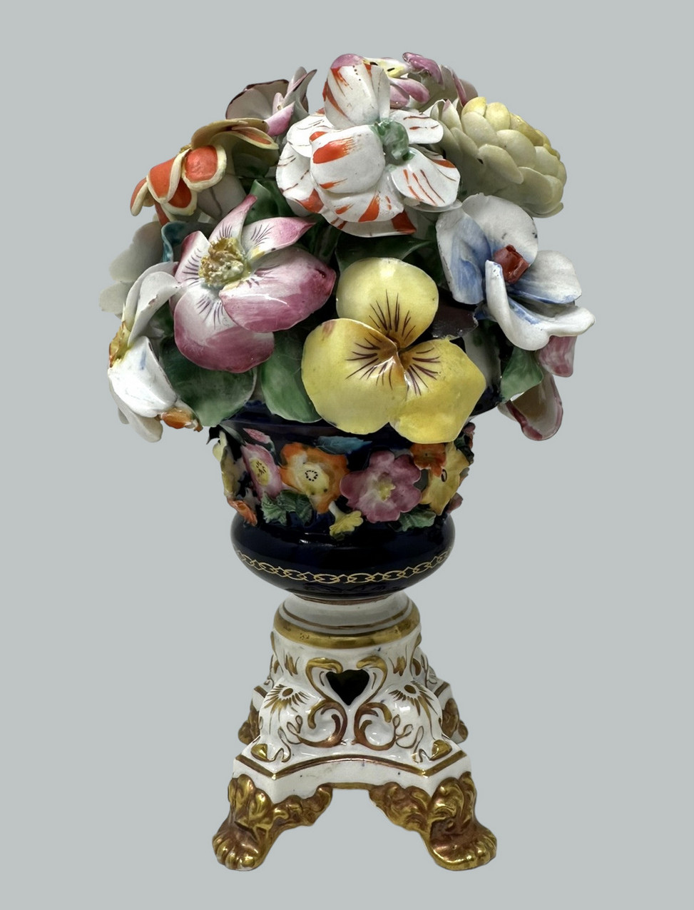 367 Sold Antique Regency English Crown Derby Porcelain China Pair Urns Vases 1815-1825 - Image 3