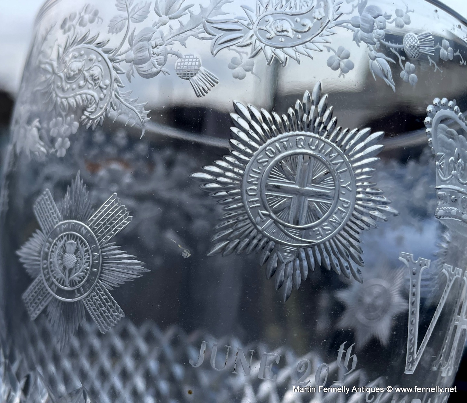 163 Very Rare Ceromonial Wine Glass - Queen Victoria Jubilee 1887 - Image 4