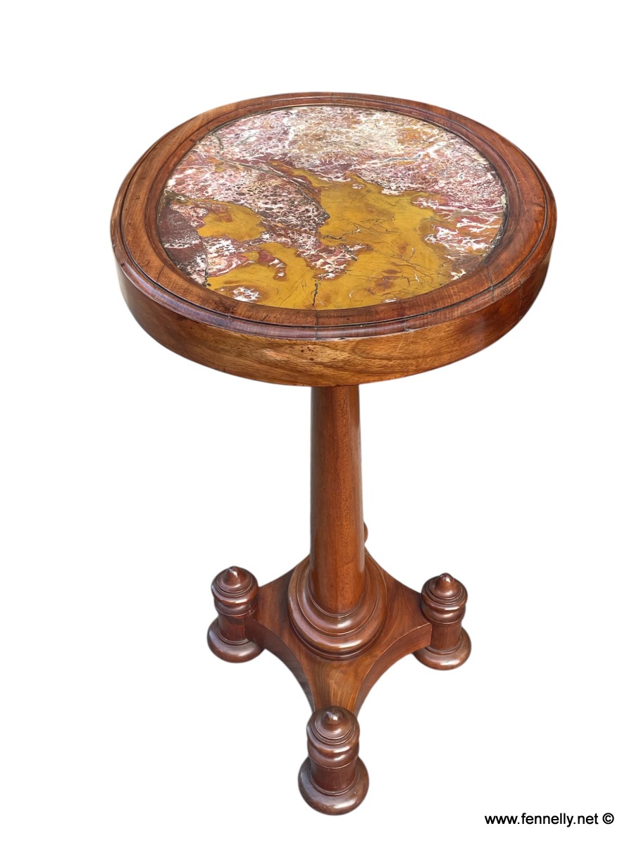 386 Mahogany Marble Topped Table - Circa 1860 - Image 4
