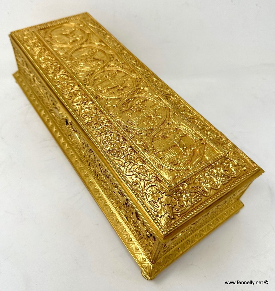 340 Sold Antique Ladys Ormolu Bronze Dore Jewellery Box Casket Maison Boissier Paris - Image 2