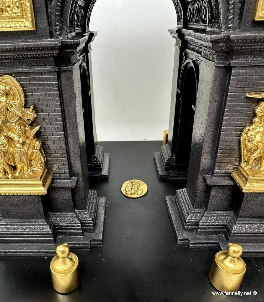 202 Sold Antique Grand Tour French Ormolu Bronze Architectural Model Arc de Triomphe Paris - Image 9