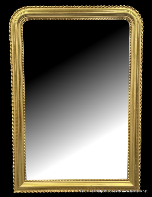 722 Sold French Mirror Circa 1880- Gilt Frame - Original Mirror