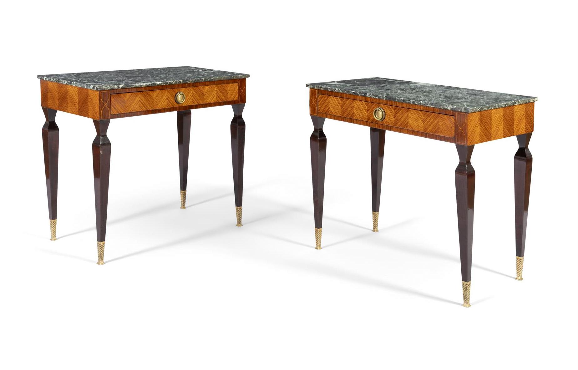 M171 Pair Kingwood and Rosewood Tables Circa 1950 - Italian