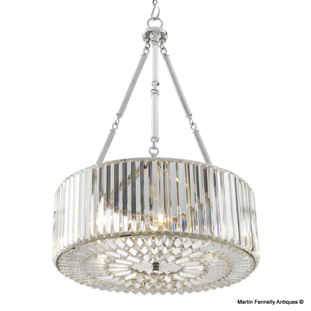 539A Sold The Infinity Chandelier - Art Deco Style - Nickel - Eichholtz - Image 3