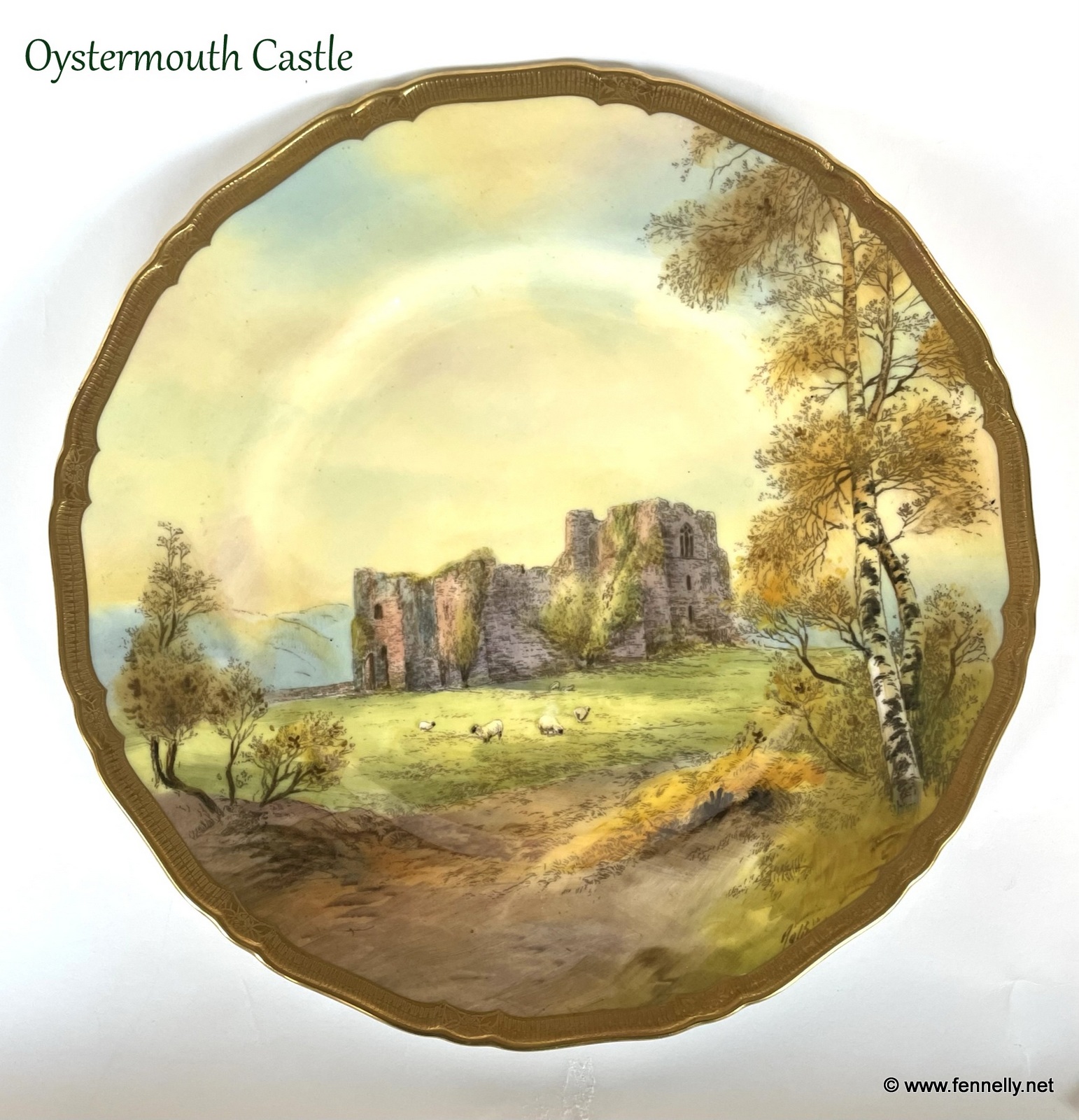 113 Set of 4 Royal Worcester Cabinet Plates - Circa 1920 - Hand Painted - Signed - Image 3