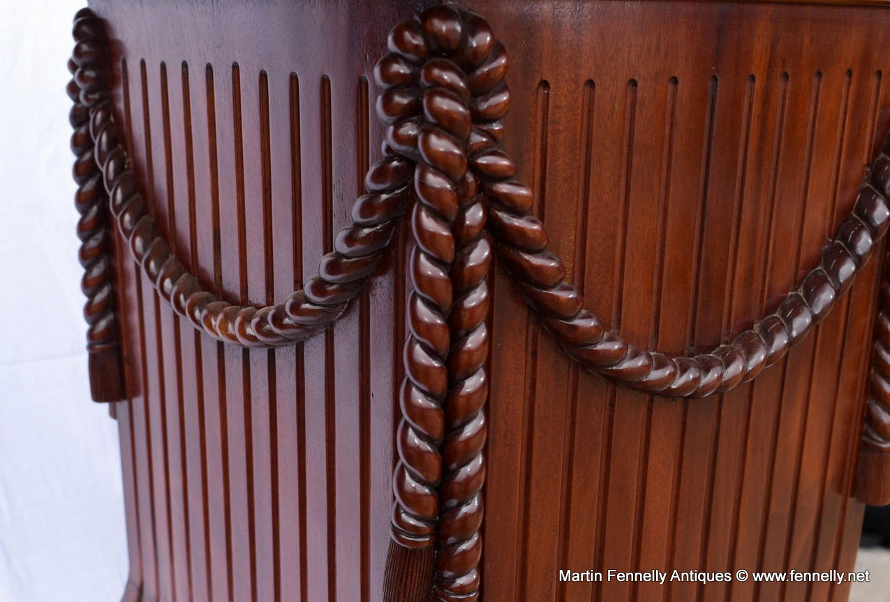 934 Pair Regency Pedestal Mahogany Stands - Classical Columns - Image 7