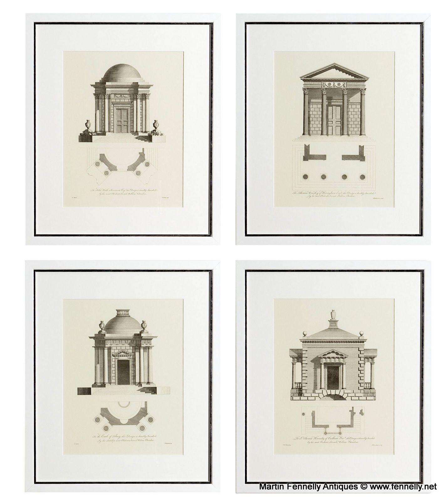 M146 Sold Set of Four Architectural Framed Prints
