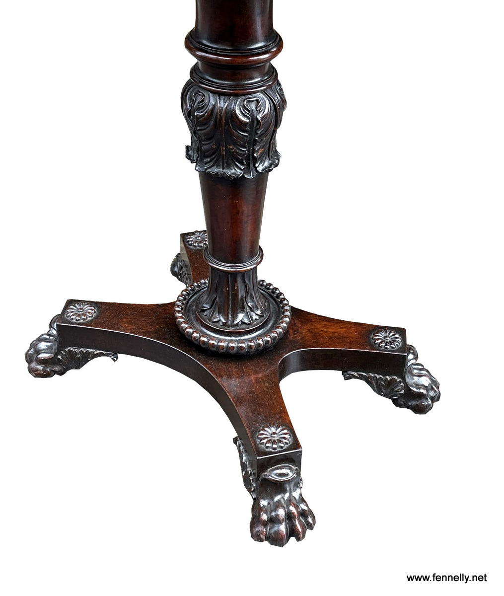 486 Sold Antique English Regency Rosewood Fitted Tea Poy Circa 1820 - Image 2