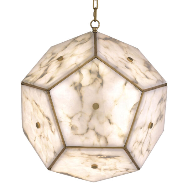 158 Sold Stunning Gallo Alabaster Lantern - Brass - Eichholtz Design