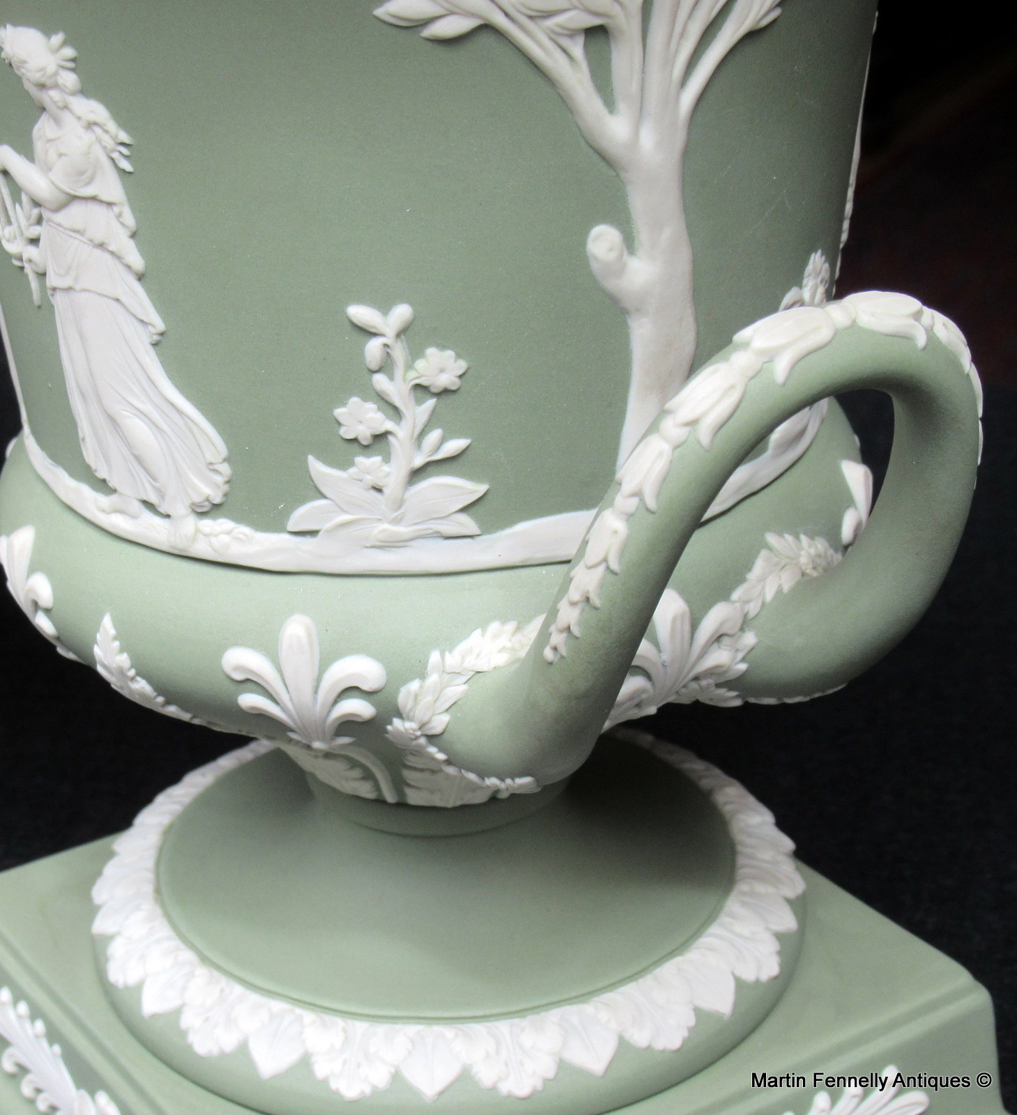 475 Sold Superb Pair of Jasperwear Wedgewood Lidded Campana Urns - English - Image 7