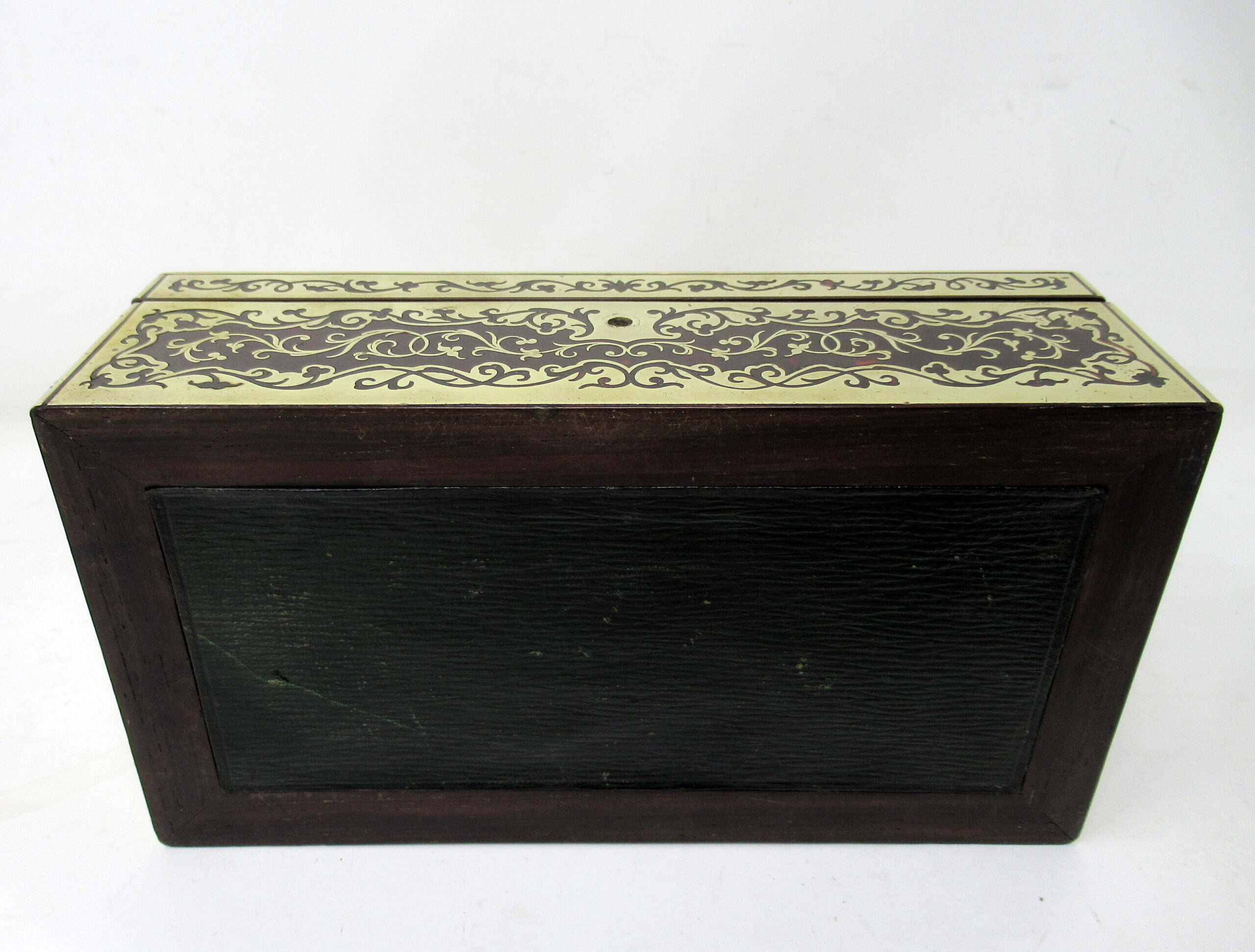 471 Sold Antique French Brass Inlaid Ebony Boulle Mahogany Jewellery Trinket Box Casket - Image 7