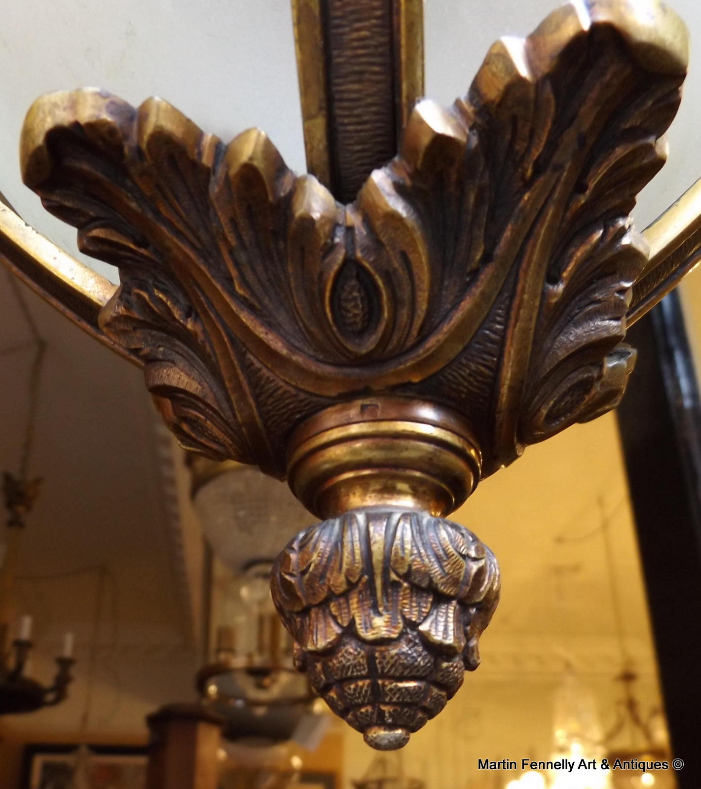 602 Sold French Bronze and Crystal Lantern - Circa 1890 - Image 4