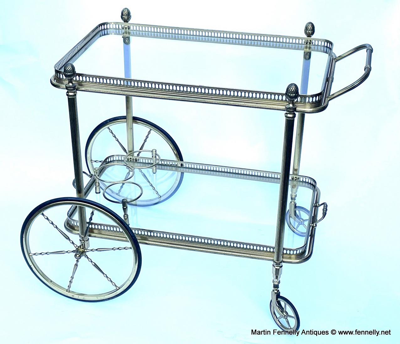 960 Sold Rare French Bar Cart - Circa 1950 - Maison Bagués - Image 2