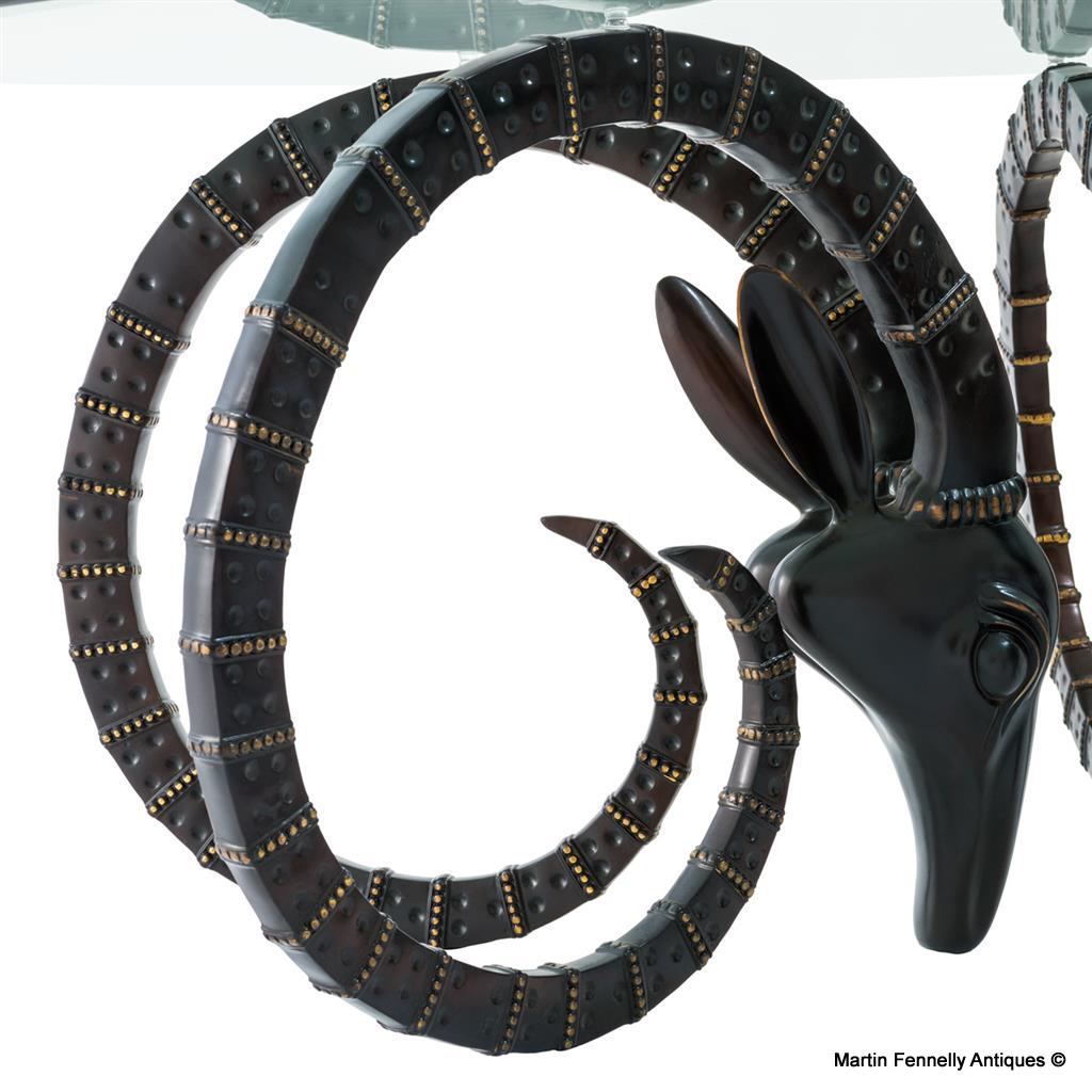 M021 Sold The Ibex Coffee Table - After Alaine Chervet - Bevelled Clear Glass - Mid Century - Modern - Image 3