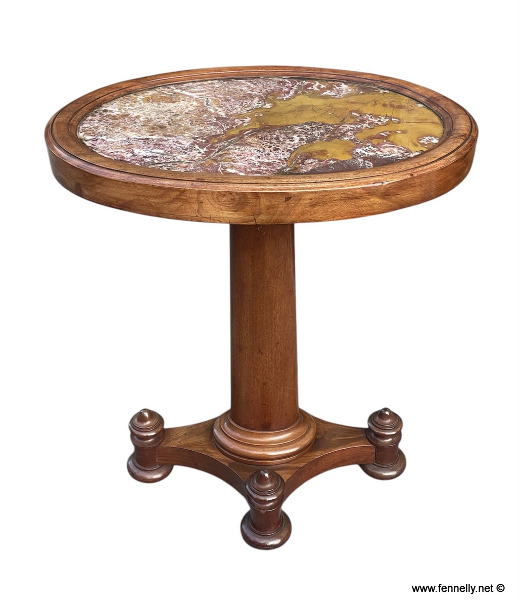 386 Mahogany Marble Topped Table - Circa 1860 - Image 2