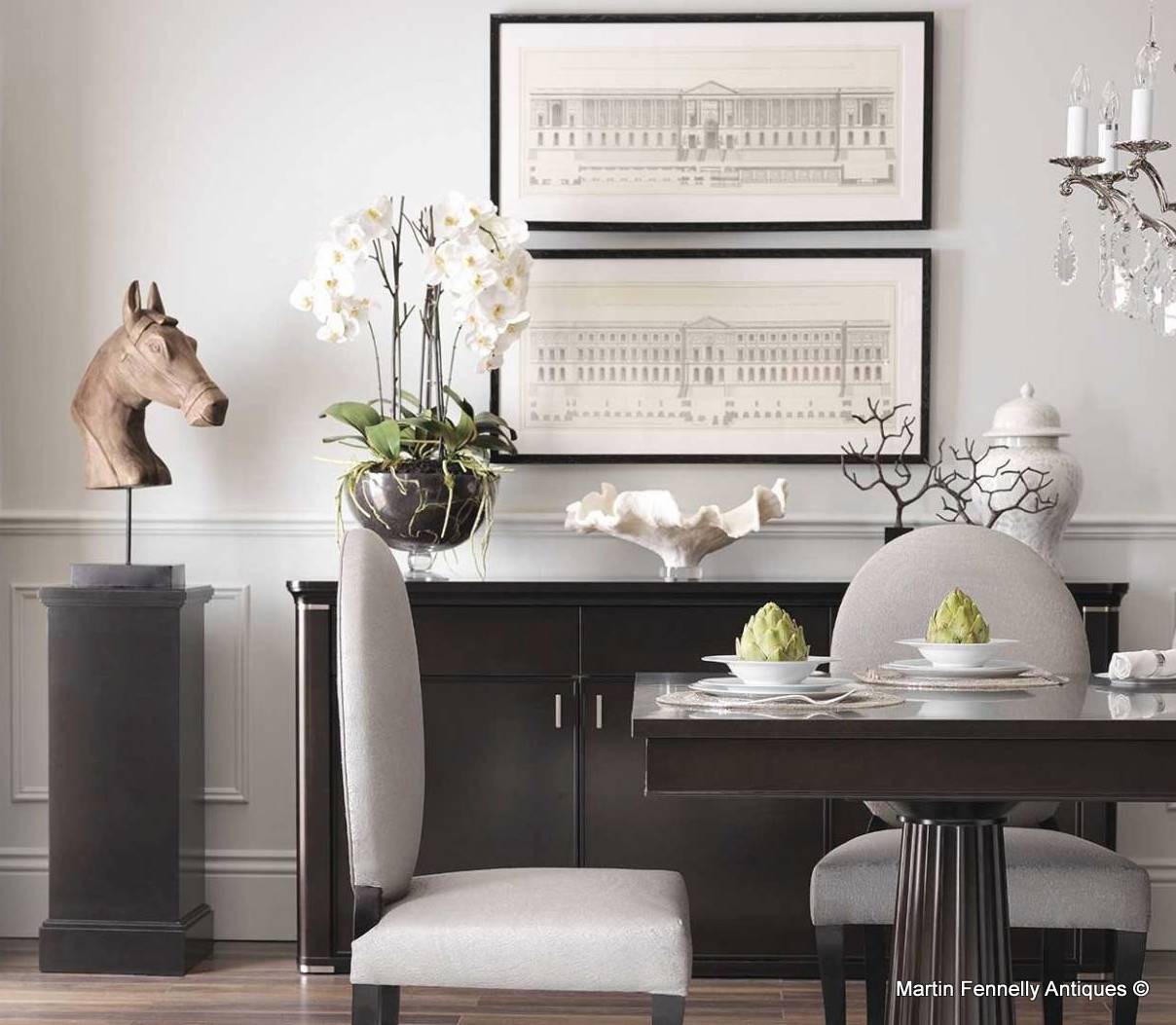 M089 Sold Set of Two Large Facade du Louvre Prints - Framed - Image 2