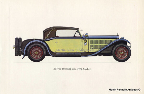 998 Set of Four Framed - Vintage Cars from Veteran and Vintage 1964