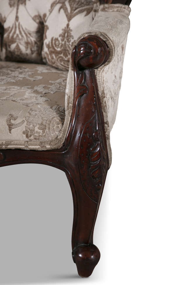 379 Sold Pair of Mahogany Button Back Infant Armchairs - Miniature - Image 4