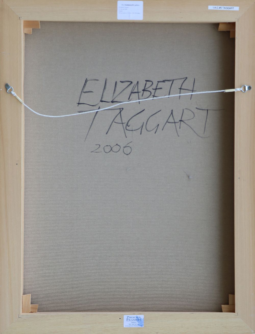 830 Sold Elizabeth Taggart - Oil on Canvas - In the Park - Image 4