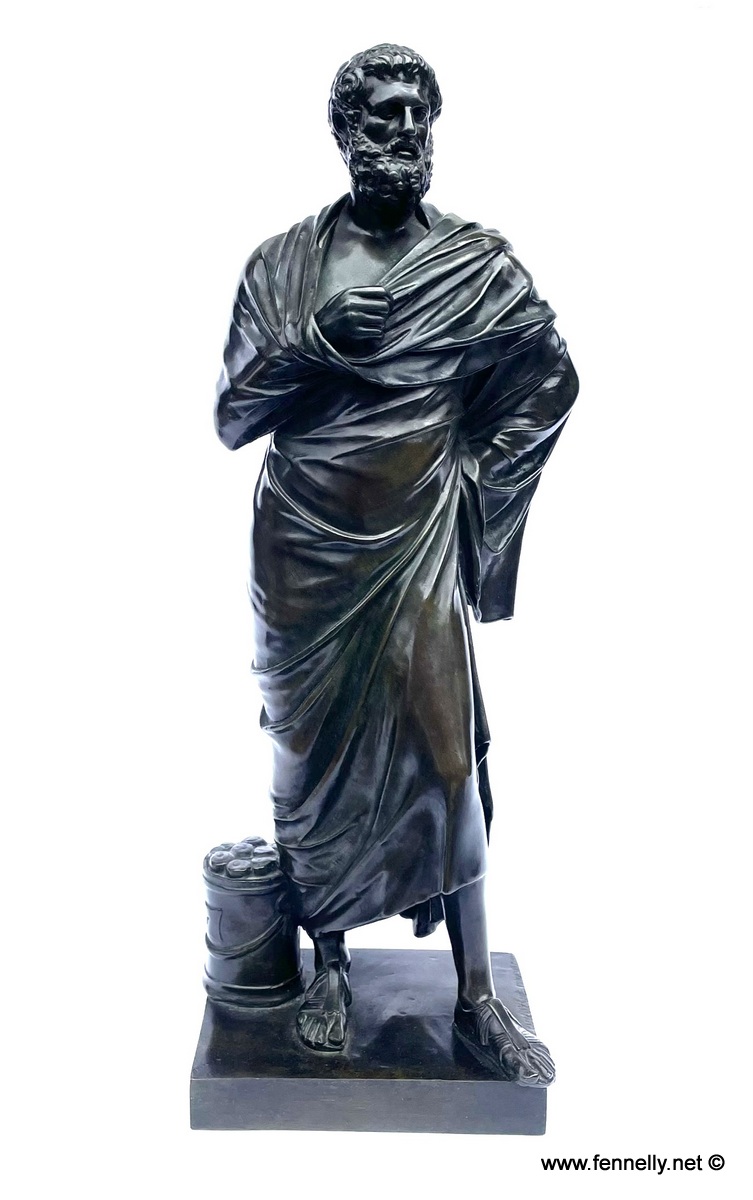 976 Sold Pair Bronze Sculptures - Demosthenes and Sophocles - Late 19th Century French - Image 2