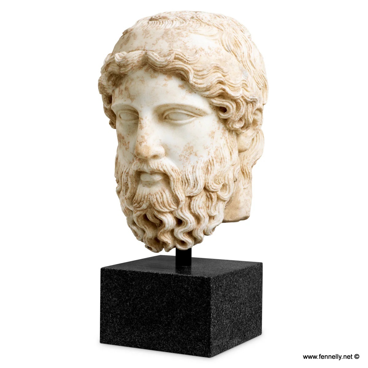 M189 Sold Bust Hermes - Marble and Granite Base - Hand Carved Met-Eichholtz