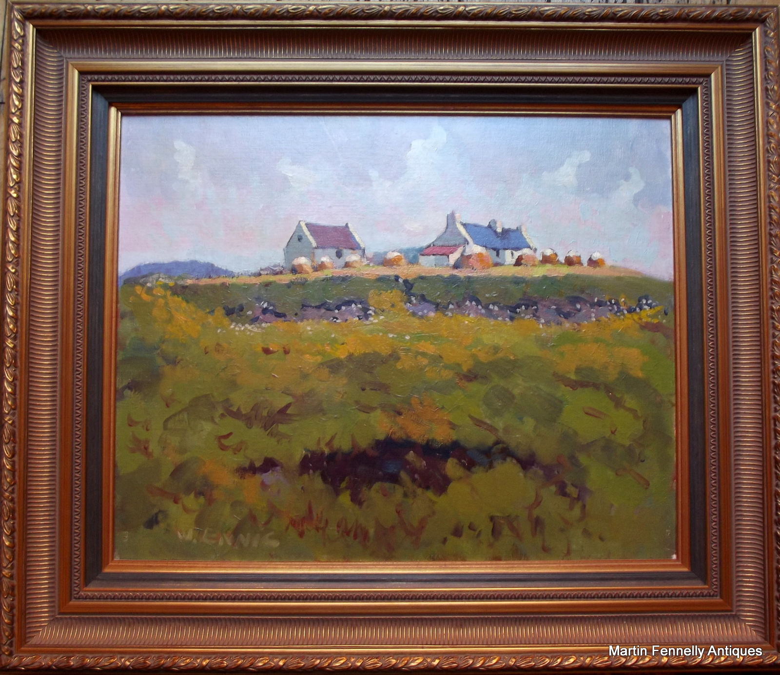 338 William Ennis - Irish Artist - Connemara Cottages - Image 3