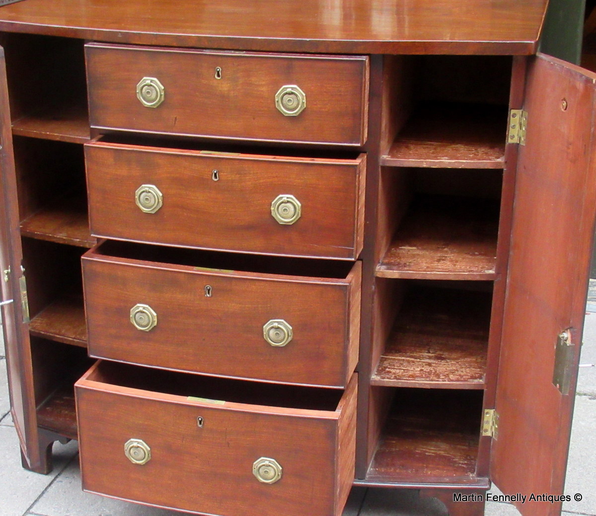 432 Sold Rare English Chest - Mahogany - Regency Circa 1810 - Image 3