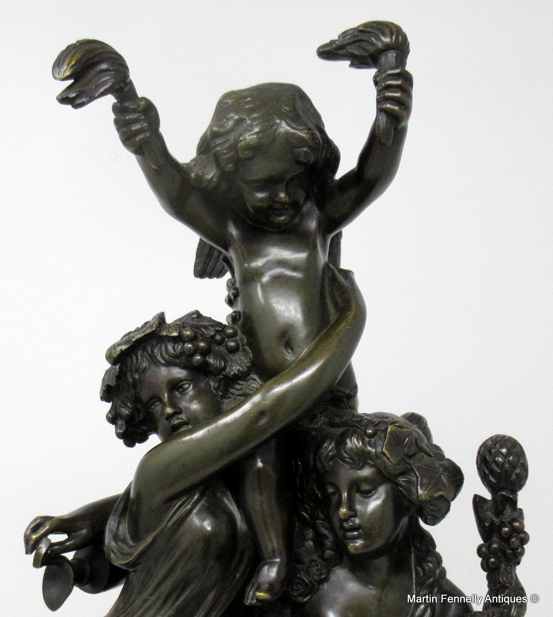 250 Sold French Figural Bronze “Triumph of the Vine” Signed Edmond Louis Auguste Leveque 19thCt - Image 4