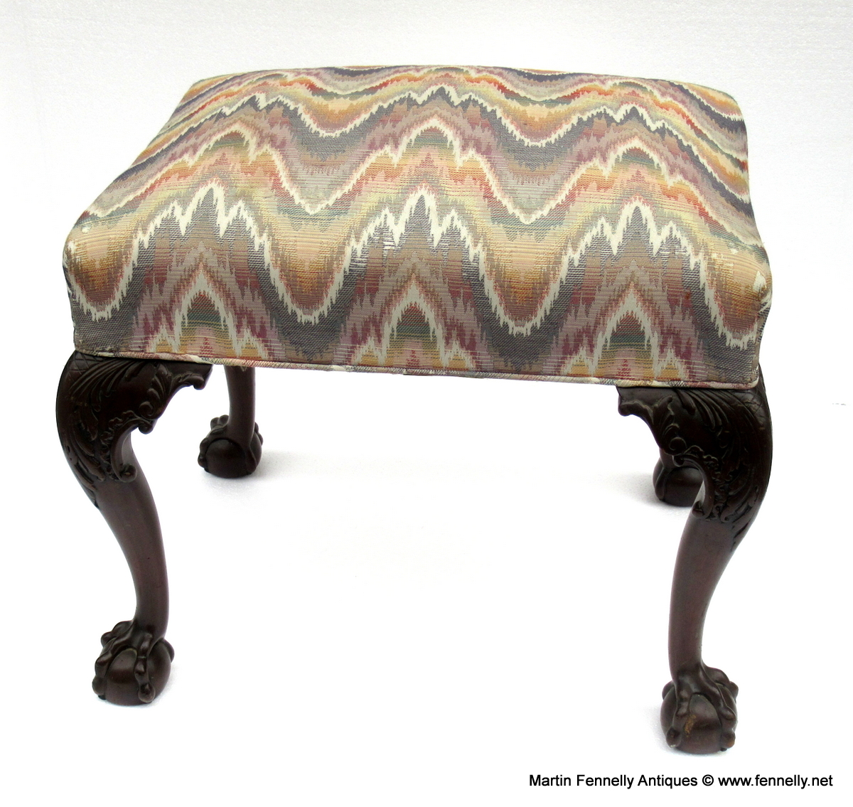 135 Georgian Revival Mahogany Stool Circa 1920 - Image 2