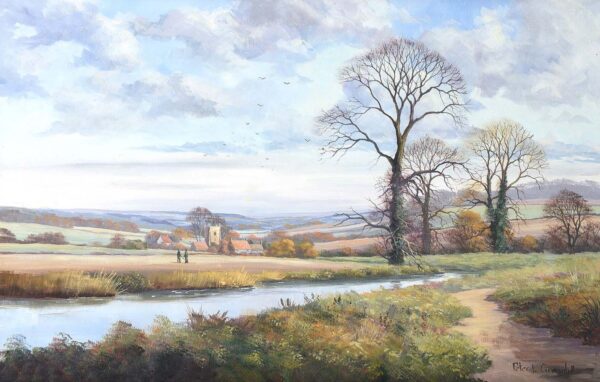 194 Oil on Canvas - Peter J Greenhill - English Landscape