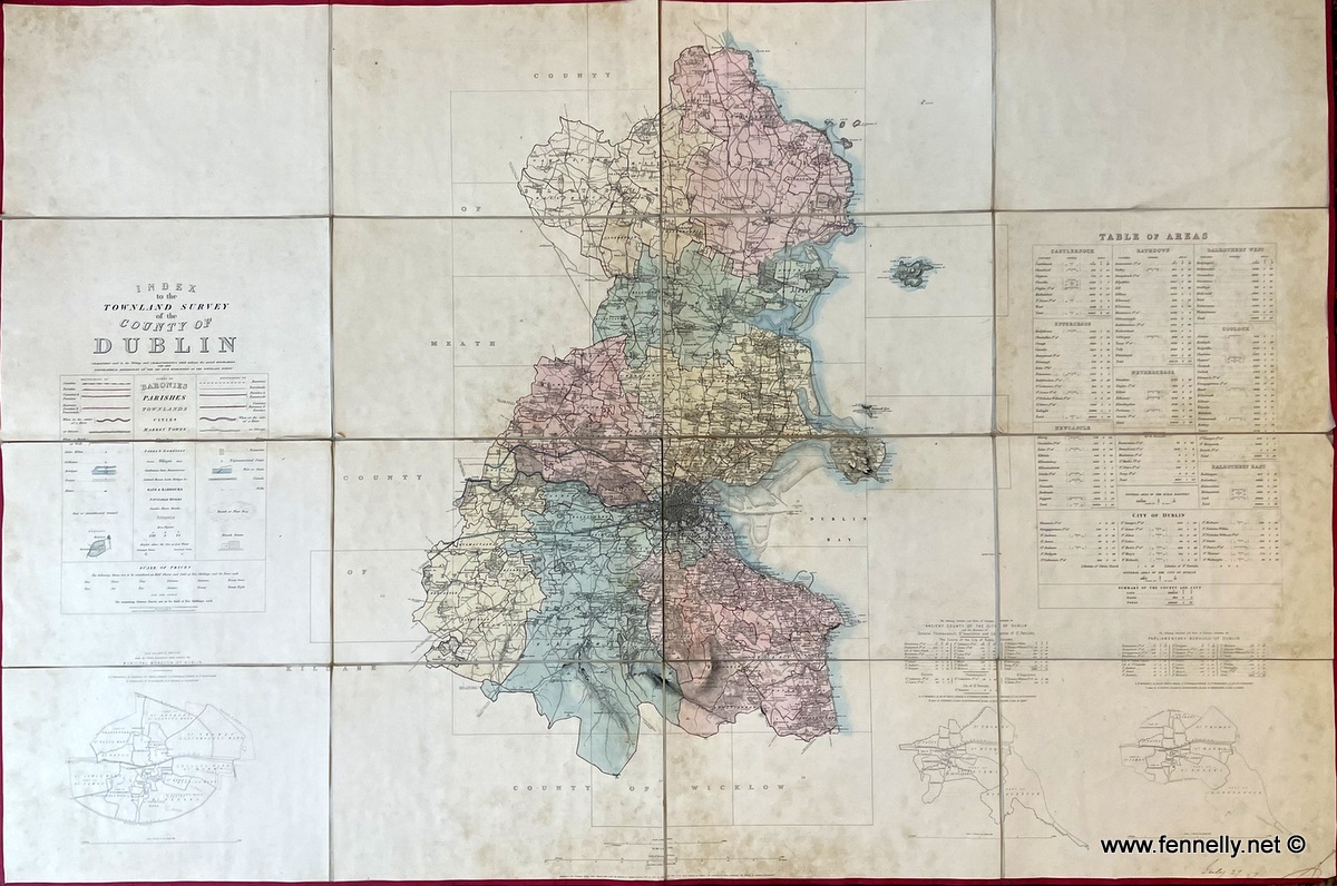 759 Sold Rare Map Dublin 1837 - Thomas Aiskew Larcom - Ordnance Survey Dublin - Image 2