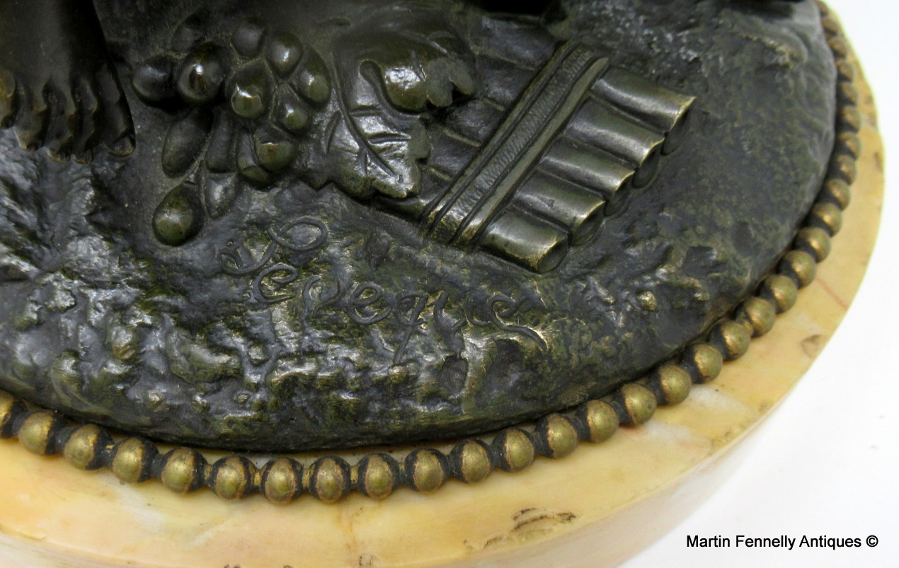 250 Sold French Figural Bronze “Triumph of the Vine” Signed Edmond Louis Auguste Leveque 19thCt - Image 6