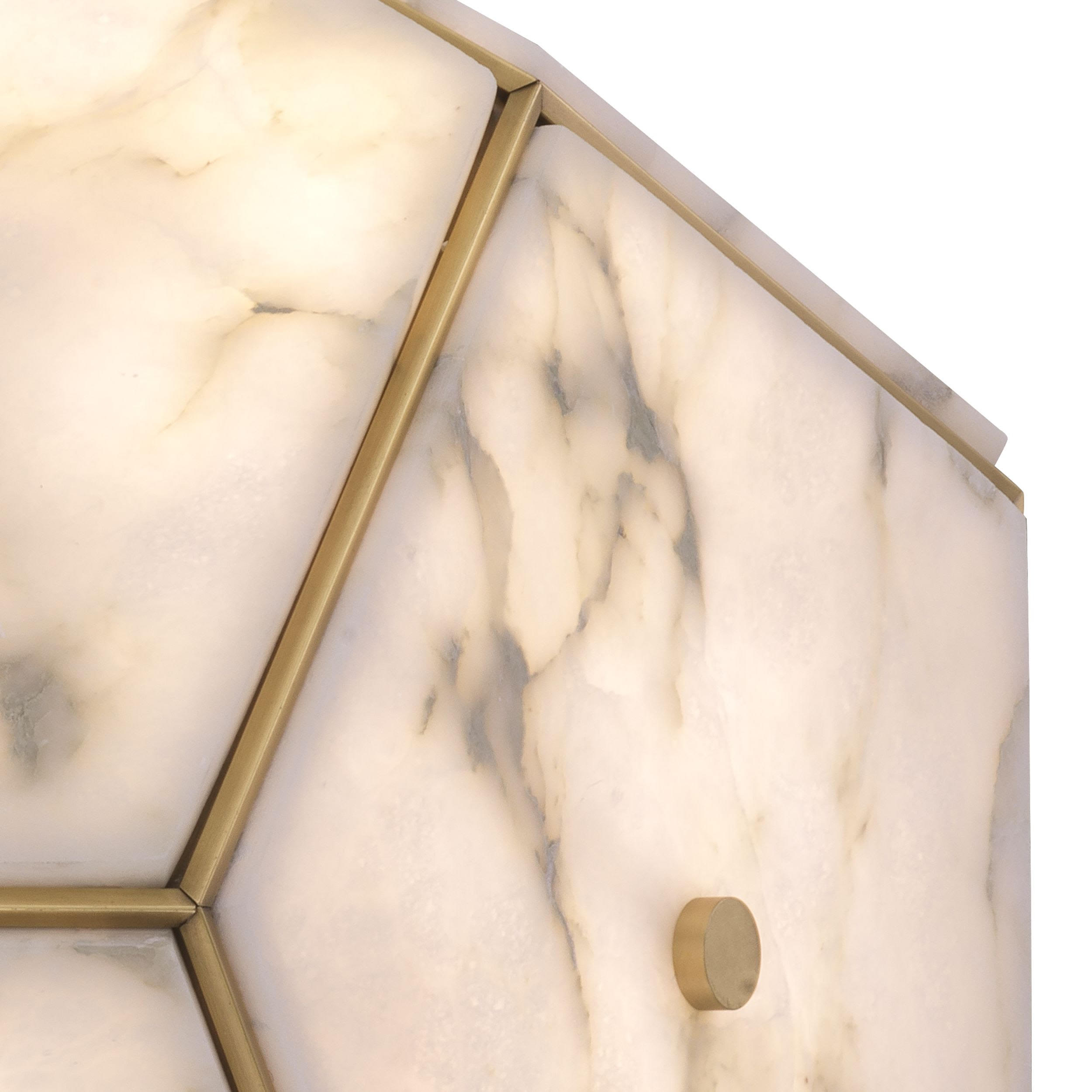 158 Sold Stunning Gallo Alabaster Lantern - Brass - Eichholtz Design - Image 4