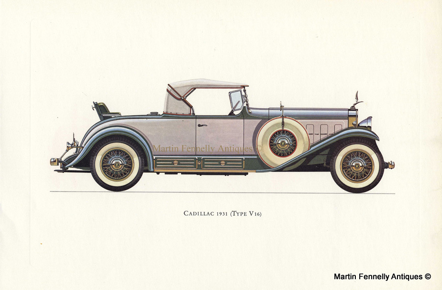 260 Set of Four Framed - Vintage American Cars from Veteran and Vintage 1964 - Image 2