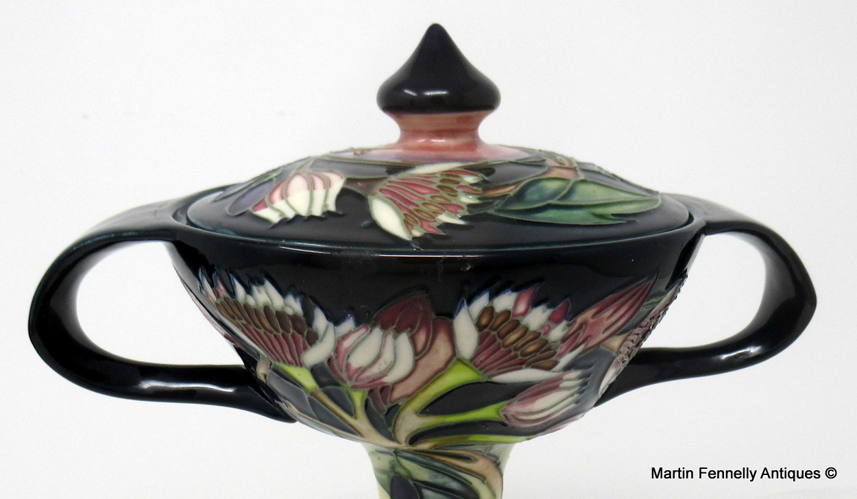 820 Sold Moorcroft Twin Handle Bonbonniere Vase Hand Decorated by Emma Bossons FRSA - Image 2