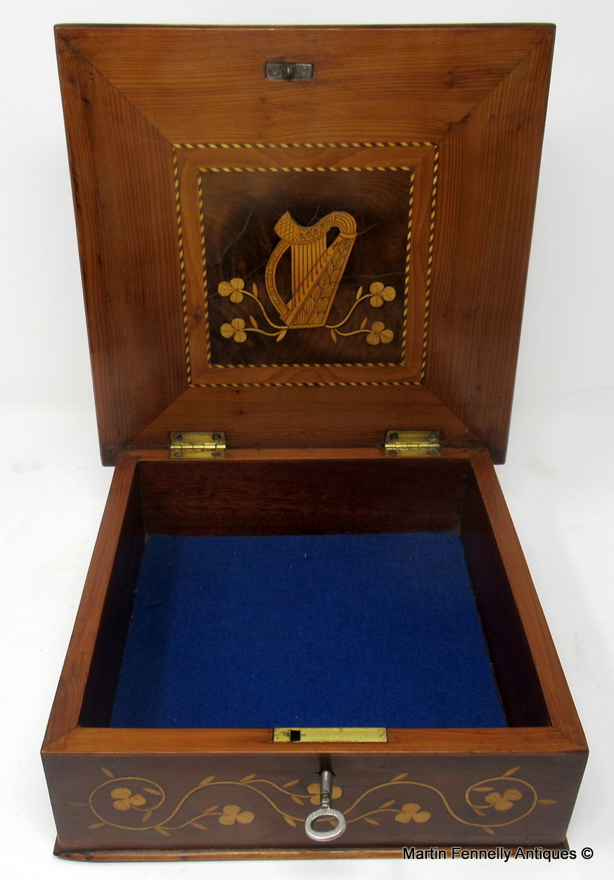917 Sold Rare Irish Killarneyware Jewellery Casket Mid 19th Century - Image 5