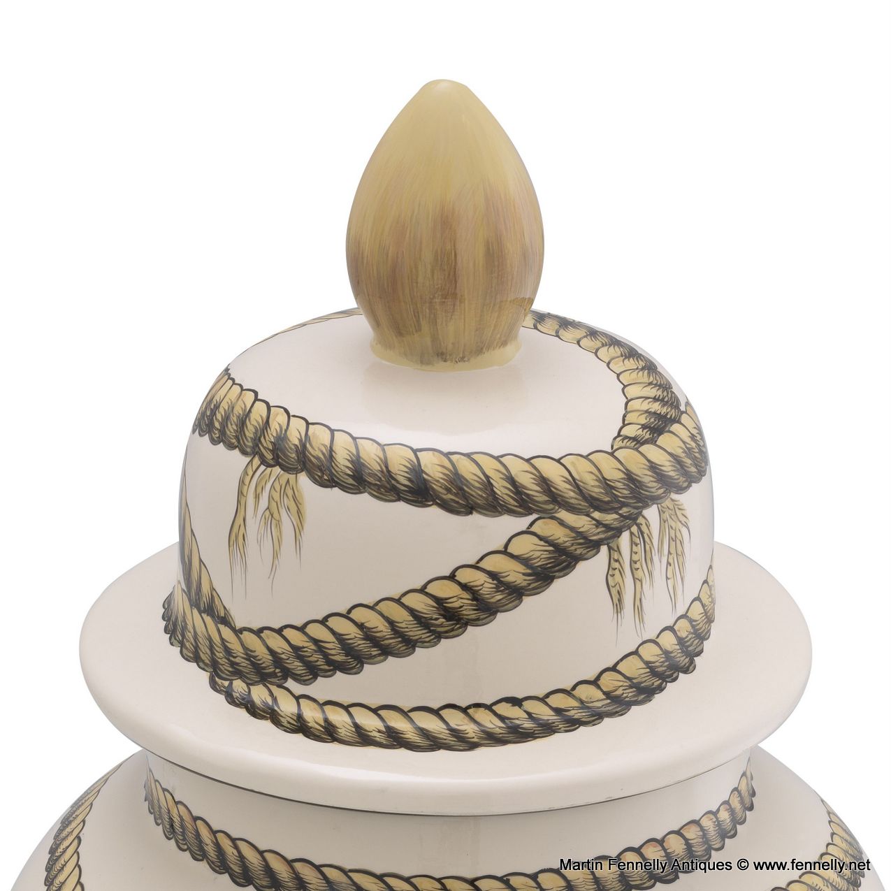 M133 Stunning Pair of Marine Themed Lidded Vases - Large - Image 6