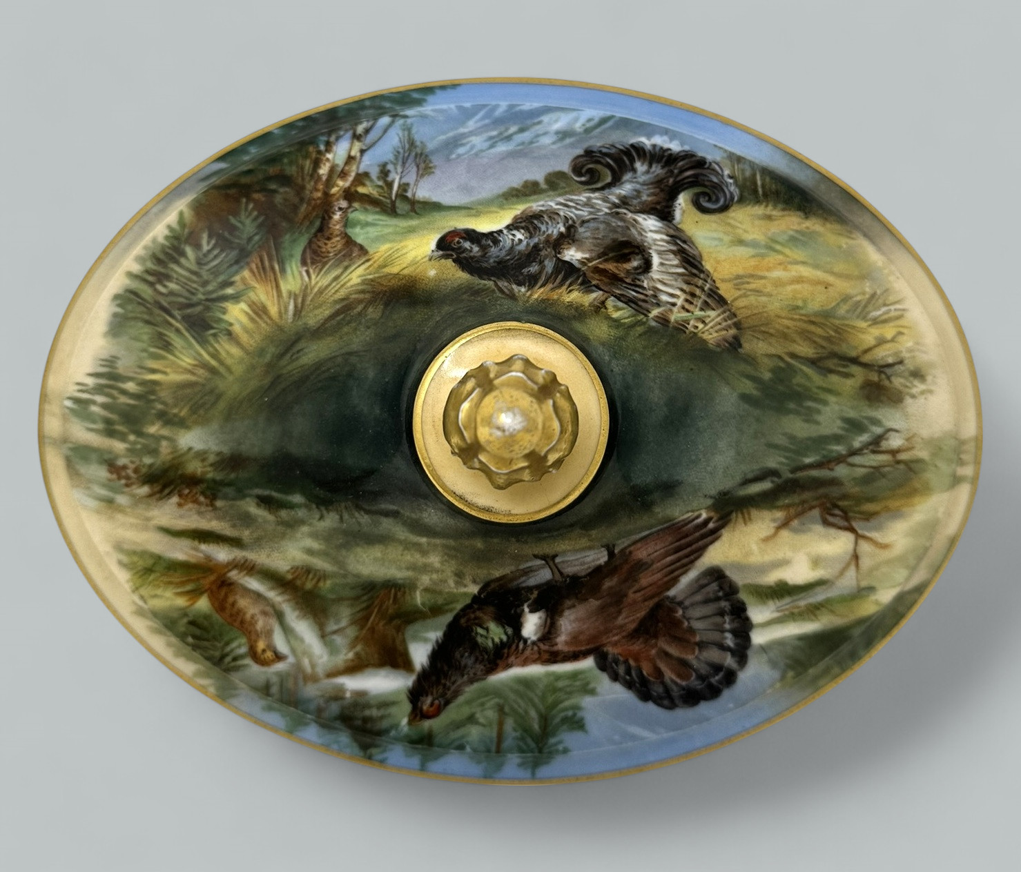 758 Sold Antique Epiag Royal Czechoslovakian Porcelain Hand Painted Tureen Centerpiece - Image 5