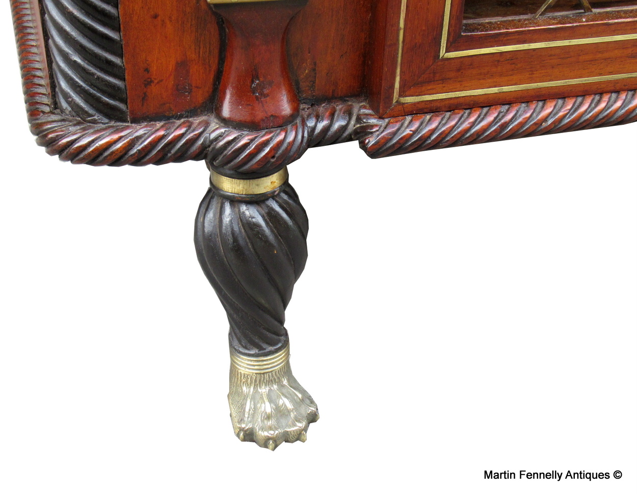 372 Sold Superb Irish Regency Cork Side Cabinet- Rosewood and Mahogany - Circa 1810 - Image 5